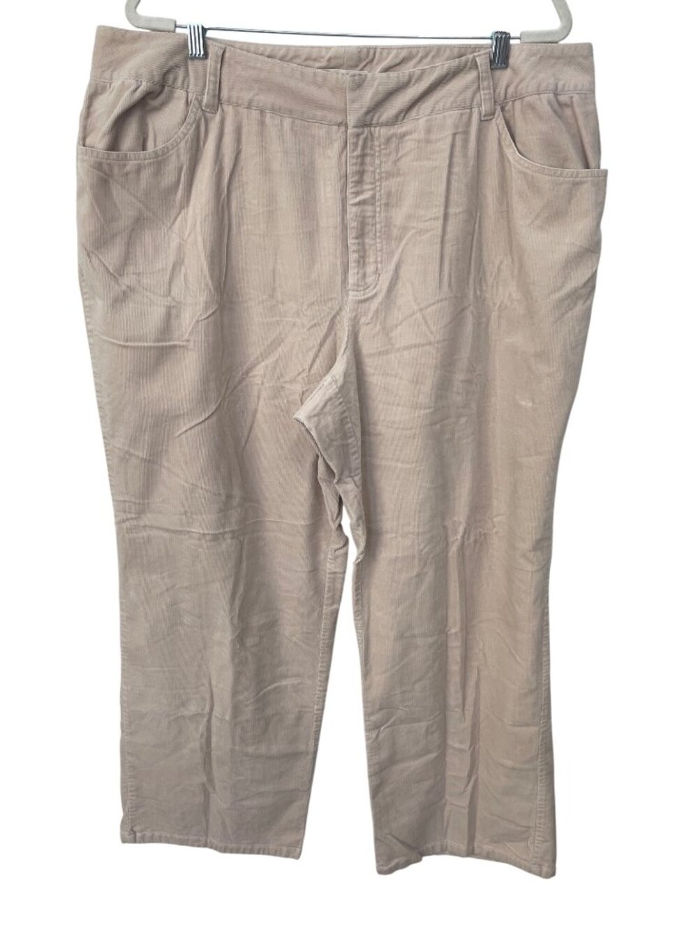 Liz Claiborne First Issue Corduroy Pants 20W Flat Front Stretch Business Casual